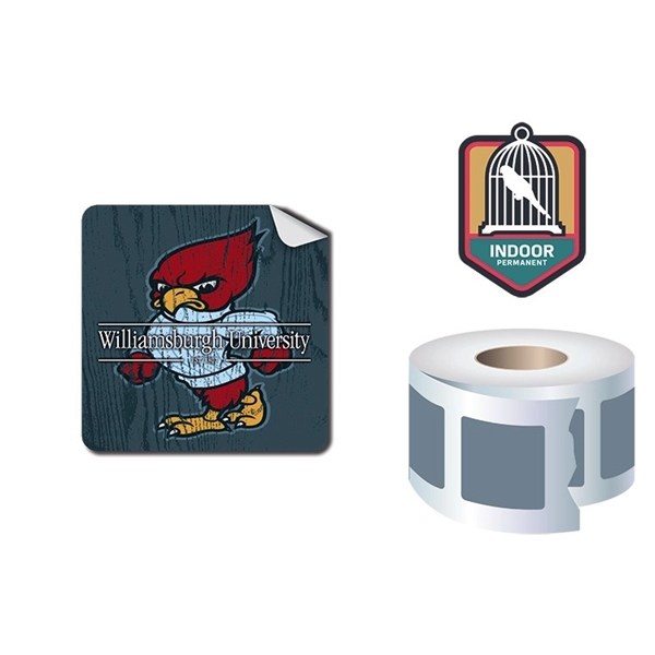 Roll Stickers / Decal - Indoor Permanent - 2x2 Square Shape... from ASI 91760 Tradenet Publishing / TradeNet Line