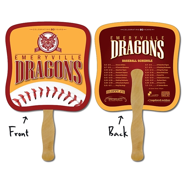 Ventilador de la mano - 7.375x7.75 lamin? - 14 pt.... from ASI 91760 Tradenet Publishing / TradeNet Line