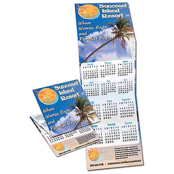 Tri-Fold Calendar - 5.3x17 - 4 pt. Gloss Text... from ASI 91760 Tradenet Publishing / TradeNet Line
