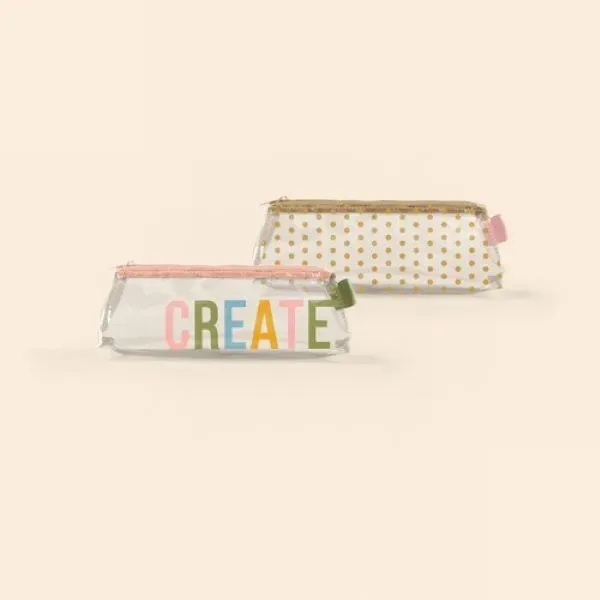 Medium-size, long vinyl pouch with zippered closure for holding pencils.... from ASI 74710 Numo