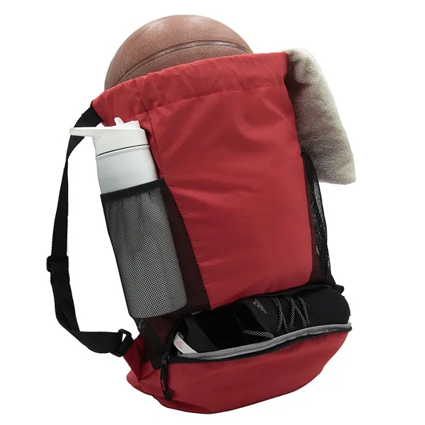 Sports Drawstring Backpack with Shoe Pocket... from ASI 46420 Continental Mkting Svc Inc