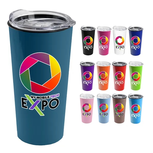 New 18 oz Double-Wall insulated travel / coffee cup with sip... from ASI 55990 Garyline