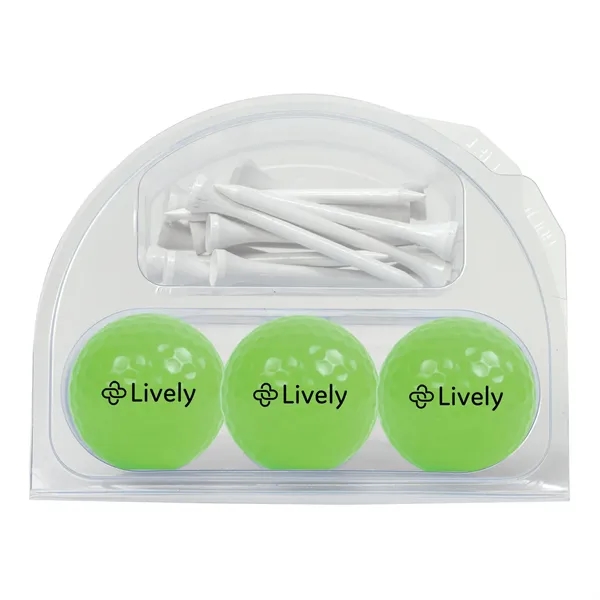 Includes, three golf balls, approximately twelve white 2-3/4" wood tees packaged... from ASI 38120 Ball Pro / Diversified Quality Kitchenware