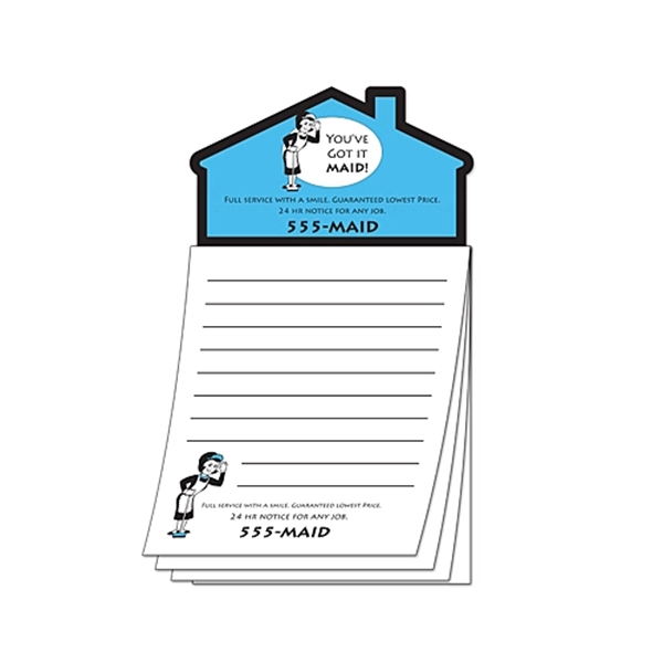 Custom Magna-Pad - 3.5x6.25 50-Sheet with House Shape Magnet... from ASI 91760 Tradenet Publishing / TradeNet Line