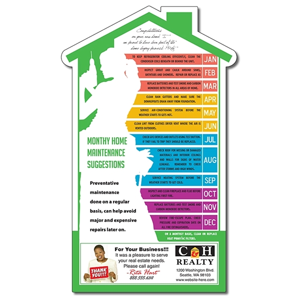 Magnet - House Shape (3.75x6.125) - 20 mil.... from ASI 91760 Tradenet Publishing / TradeNet Line