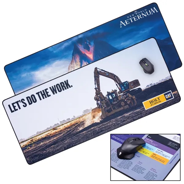 36" x 15" x 1/8" mouse pad/desk mat made with rubber... from ASI 57655 STOPNGO Line