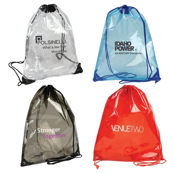 Clear TPU Festival Concert drawstring bag with straps... from ASI 57655 STOPNGO Line