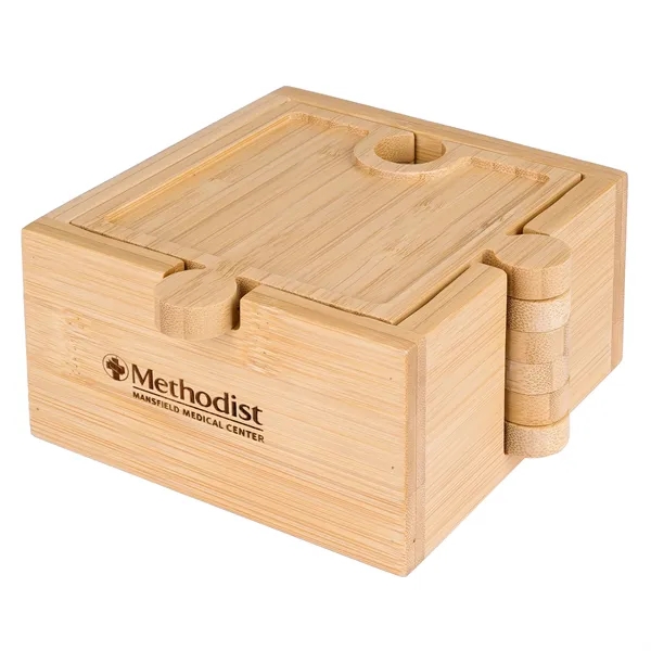 Bamboo Appetizer Plates/ Charcuterie Board Set.... from ASI 46755 Cosmo Promos