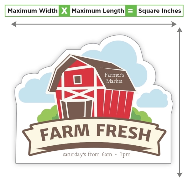 Custom Shape Magnet - 16 to 25 Square Inches - 25... from ASI 91760 Tradenet Publishing / TradeNet Line