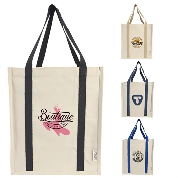 Eco-chic Recycled Cotton Tote: Perfect for groceries, 100% recycled, customizable, and... from ASI 67557 LimeLight Ent / Limelight USA