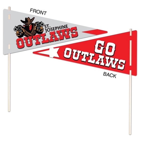 Flexible Plastic Pennant - UV-Coated (1S) - 7x16 - 10 pt.... from ASI 91760 Tradenet Publishing / TradeNet Line