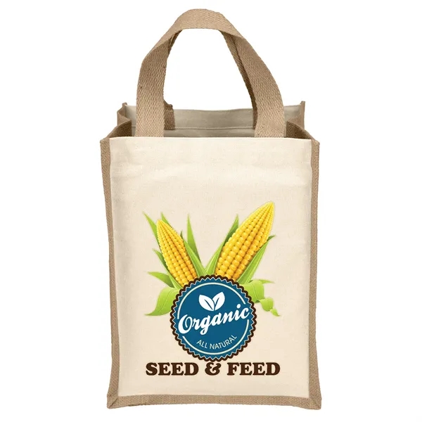 Cotton/jute natural tote. Handle measures 1 1/4"W x 15" long.... from ASI 37940 Bag Makers Inc