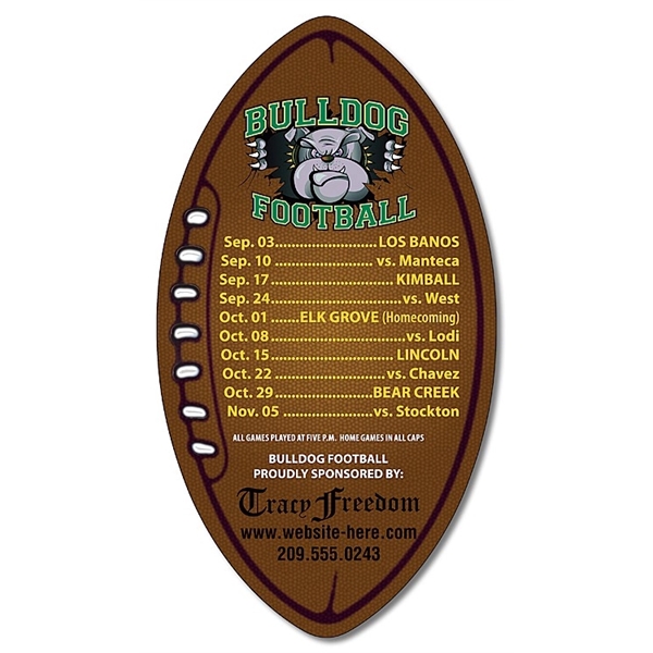 Magnet - Football Shape (3x5.5) - 20 mil.... from ASI 91760 Tradenet Publishing / TradeNet Line