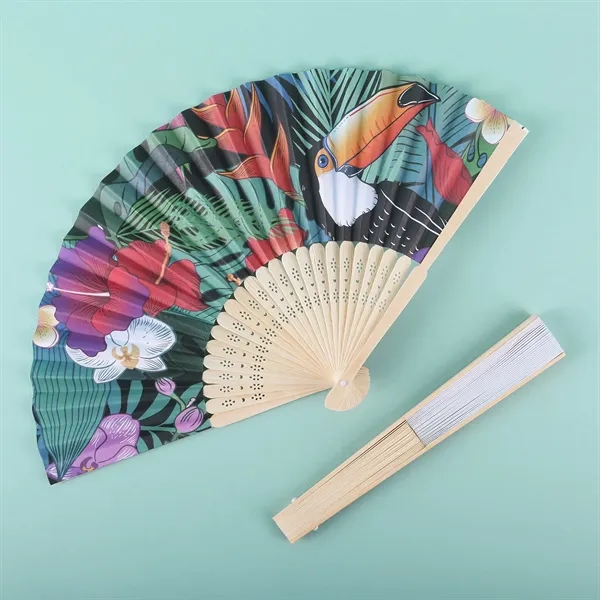 Full color dye-sublimated hand fan.... from ASI 61966 HPG / BCG Creations HPG Gold