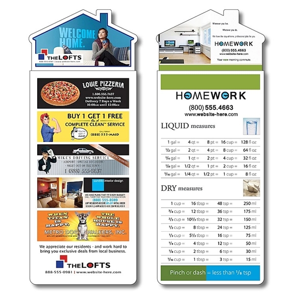Magna-Card House Shape Magnet - Custom (3.5x9)... from ASI 91760 Tradenet Publishing / TradeNet Line