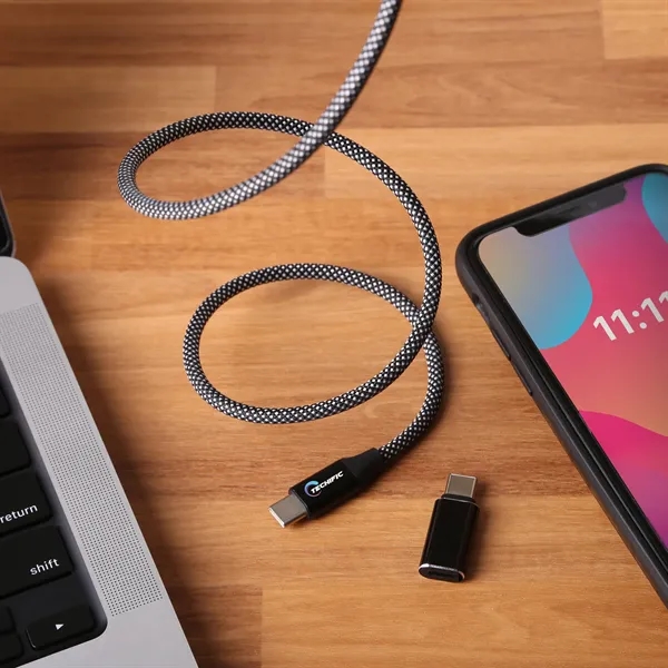 Magnetic charging cable that coils up for tangle-free storage and full-color... from ASI 61966 HPG / HandStands