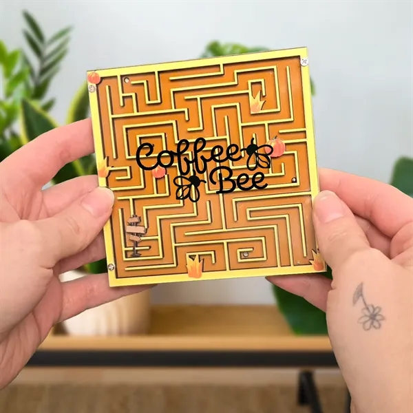 2-in-1 Labyrinth Layered Wood Coaster features an interactive maze you can... from ASI 61966 HPG / BCG Creations