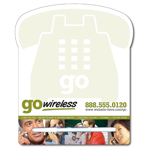 Memo Board - 8.5x10.125 Laminated Shaped (Phone) - 14 pt.... from ASI 91760 Tradenet Publishing / TradeNet Line