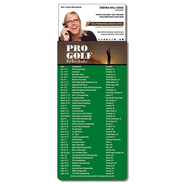 Magna-Card Business Card Magnet - Golf Schedule (3.5x9)... from ASI 91760 Tradenet Publishing / TradeNet Line
