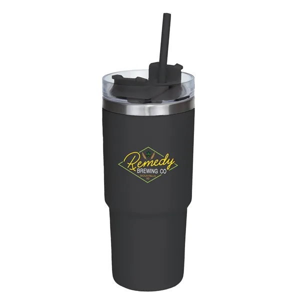 25 oz Double-Wall Travel Tumbler w/ Straw. Be like the cool... from ASI 46755 Cosmo Promos