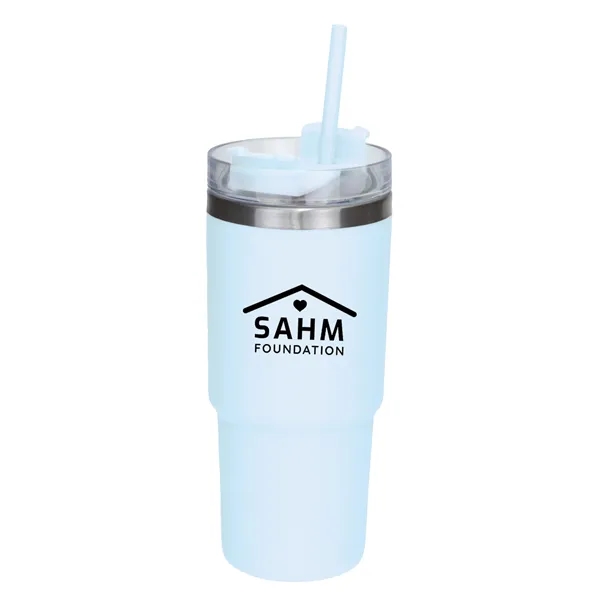25 oz Double-Wall Travel Tumbler w/ Straw. Be like the cool... from ASI 46755 Cosmo Promos