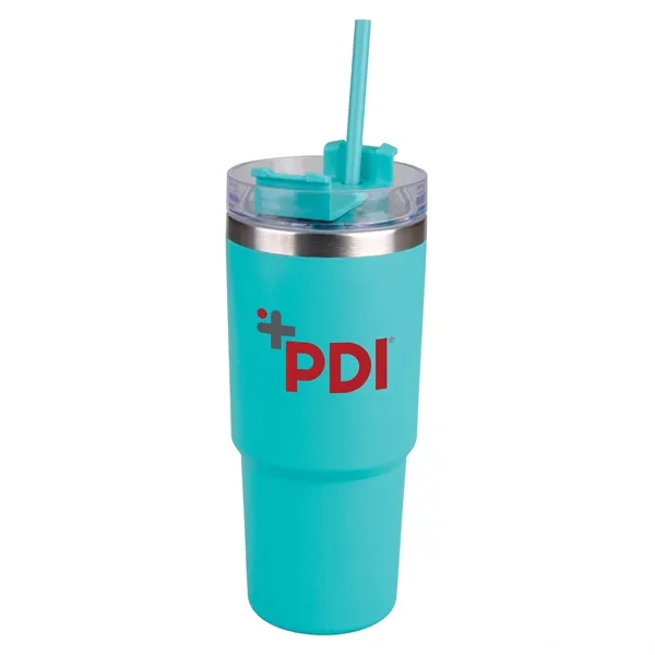 25 oz Double-Wall Travel Tumbler w/ Straw. Be like the cool... from ASI 46755 Cosmo Promos