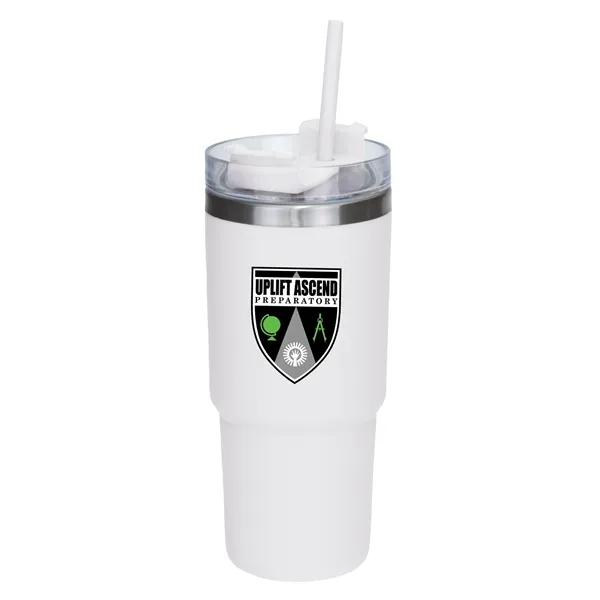 25 oz Double-Wall Travel Tumbler w/ Straw. Be like the cool... from ASI 46755 Cosmo Promos