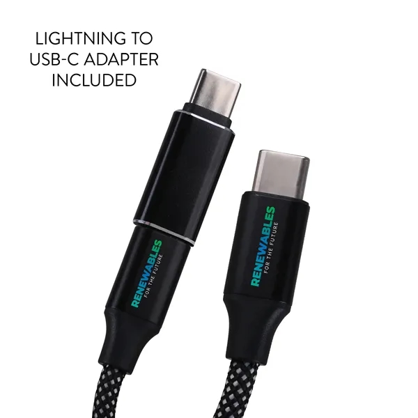 Magnetic charging cable that coils up for tangle-free storage and full-color... from ASI 61966 HPG / HandStands