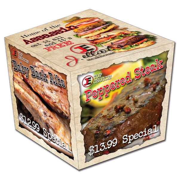 Table Tent 5-Sided Box - UV Coated (1S) (3.75x4 - Folded)... from ASI 91760 Tradenet Publishing / TradeNet Line