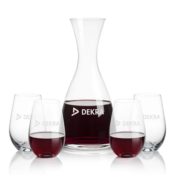 All New Barham Carafe Set with our Boston Stemless Wine Glasses.... from ASI 84592 St Regis Group