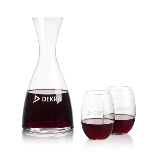 All New Barham Carafe Set with our Carlita Stemless Wine Glasses.... from ASI 84592 St Regis Group