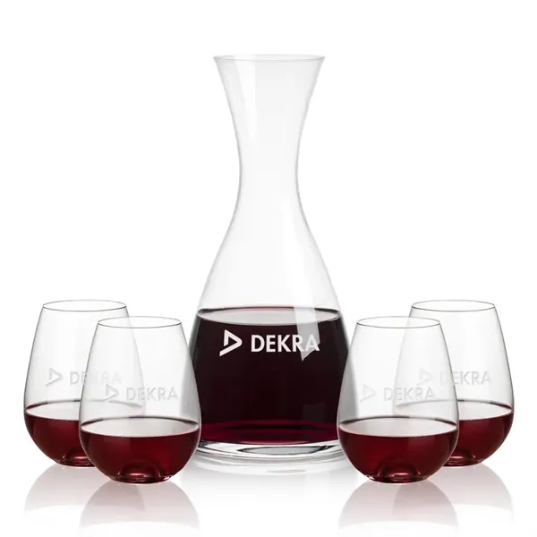 All New Barham Carafe Set with our Edderton Stemless Wine Glasses.... from ASI 84592 St Regis Group