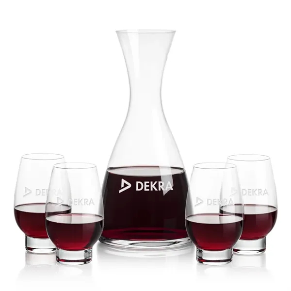 All New Barham Carafe Set with our Glenarden Stemless Wine Glasses.... from ASI 84592 St Regis Group