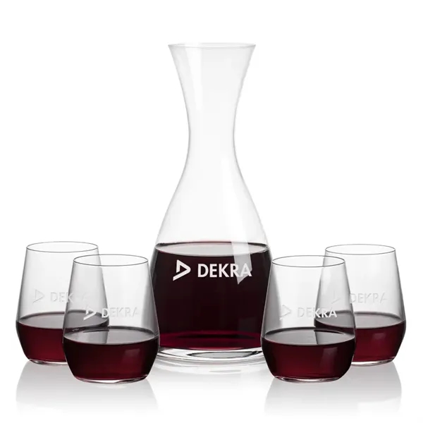 All New Barham Carafe Set with our Germain Stemless Wine Glasses.... from ASI 84592 St Regis Group