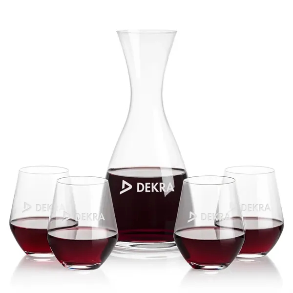 All New Barham Carafe Set with our Reina Stemless Wine Glasses.... from ASI 84592 St Regis Group