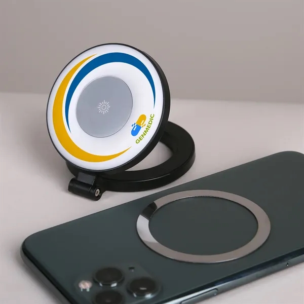 Magnetic selfie light with touch controls for bright, warm, and cool... from ASI 61966 HPG / HandStands