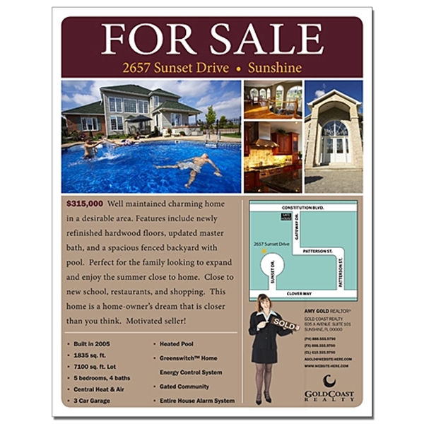 Real Estate Flyer - 8.5x11 - 4 pt. Gloss Text... from ASI 91760 Tradenet Publishing / TradeNet Line