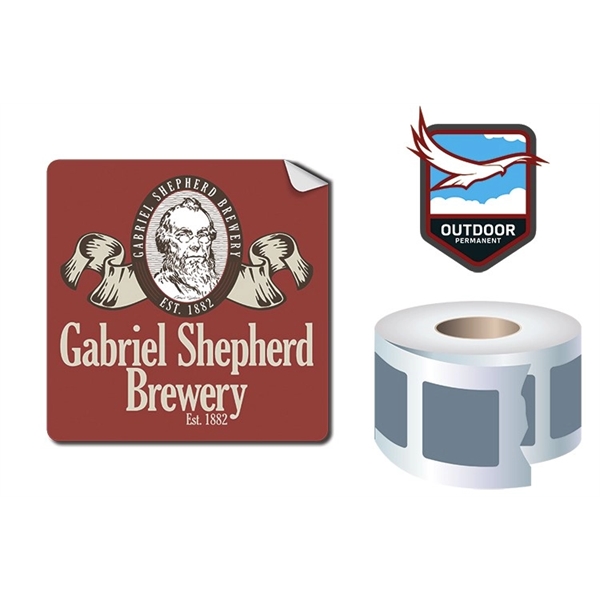 Roll Stickers / Decal - Outdoor Permanent - 3x3 Square Shape... from ASI 91760 Tradenet Publishing / TradeNet Line