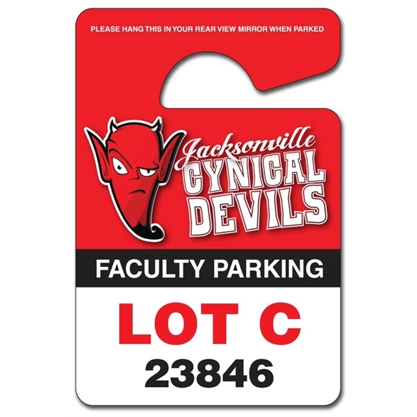 Plastic Hang Tag / Parking Permit- 3x4.5 - UV Coated (1S)... from ASI 91760 Tradenet Publishing / TradeNet Line