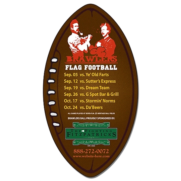 Magnet - Football Shape (3x5.5) - 25 Mil.... from ASI 91760 Tradenet Publishing / TradeNet Line