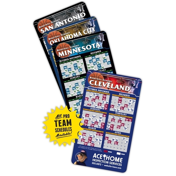 Magnet Sport Schedules - 3.5x6 Basketball Round Corners - Ou... from ASI 91760 Tradenet Publishing / TradeNet Line