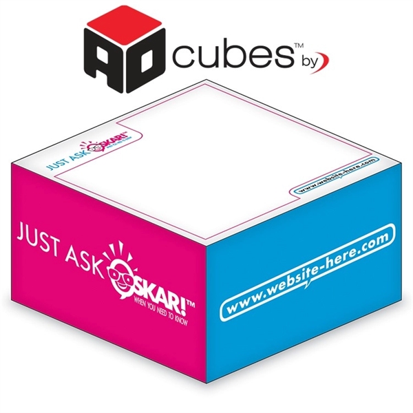 Ad Cubes - Memo Notes - 3.875x3.875x1.9375-2 Colors, 2 Desi... from ASI 91760 Tradenet Publishing / TradeNet Line
