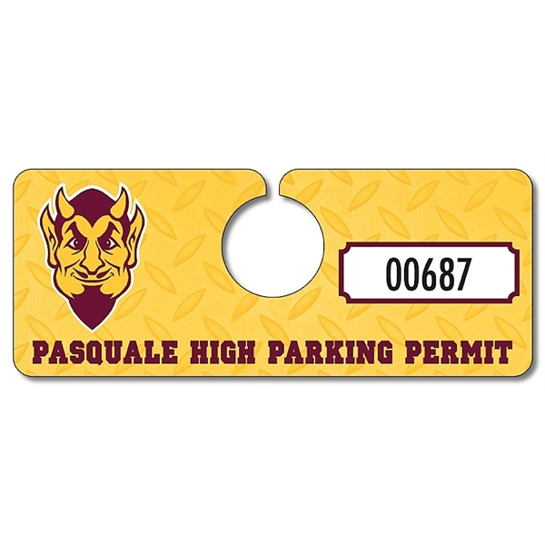 School Plastic Hang Tag / Parking Permit- 2x5 - UV Coated... from ASI 91760 Tradenet Publishing / TradeNet Line