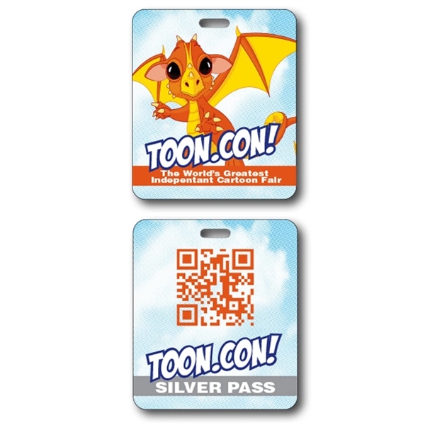 UV-Coated (1S) Plastic I.D./Event Badge with Punch - 3.625x3... from ASI 91760 Tradenet Publishing / TradeNet Line