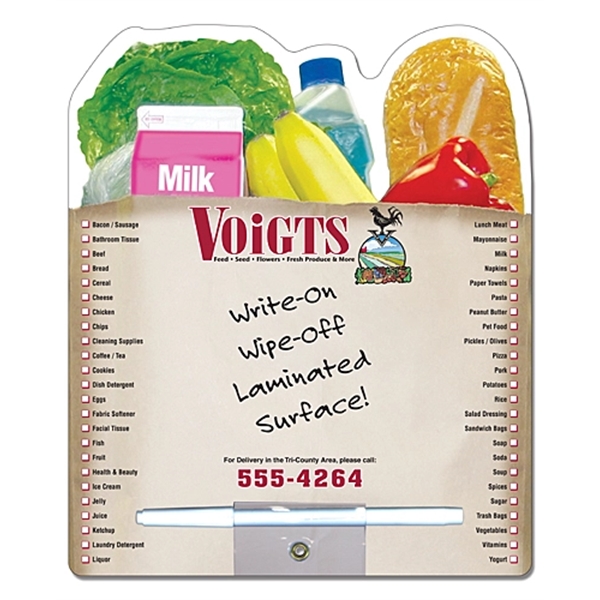 Delivery Laminated Memo Board - Grocery Bag Shape (8.5x10.12... from ASI 91760 Tradenet Publishing / TradeNet Line