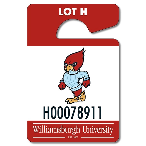 School Plastic Hang Tag / Parking Permit- 3x4.5 - UV Coated... from ASI 91760 Tradenet Publishing / TradeNet Line