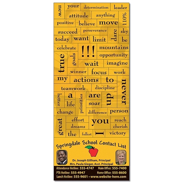 School Magna-Phrase Magnet - 3.5x8.25 with Business Card Mag... from ASI 91760 Tradenet Publishing / TradeNet Line