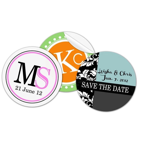 Wedding Circle Sticker-Label / Decal - Vinyl UV Coated - 3... from ASI 91760 Tradenet Publishing / TradeNet Line
