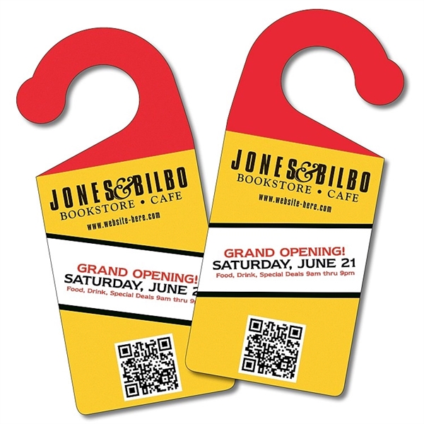 Plastic Door Hanger - 3.75x8.5 UV-Coated (1S) with Round Han... from ASI 91760 Tradenet Publishing / TradeNet Line