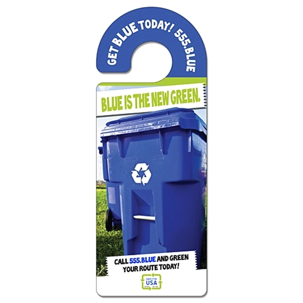 Plastic Door Hanger - 4x10.5 Laminated - Round Handle - 14... from ASI 91760 Tradenet Publishing / TradeNet Line